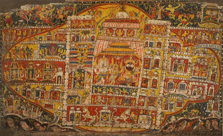 Jagannath theme Pattachitra painting — Odisha