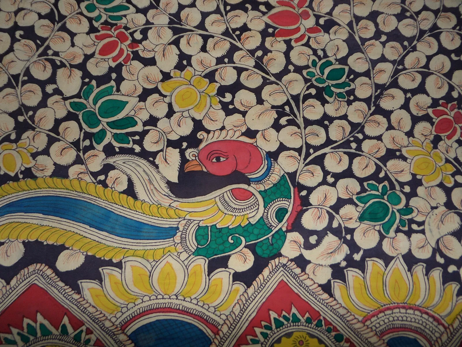 Kalamkari hand-painted textile — Andhra Pradesh