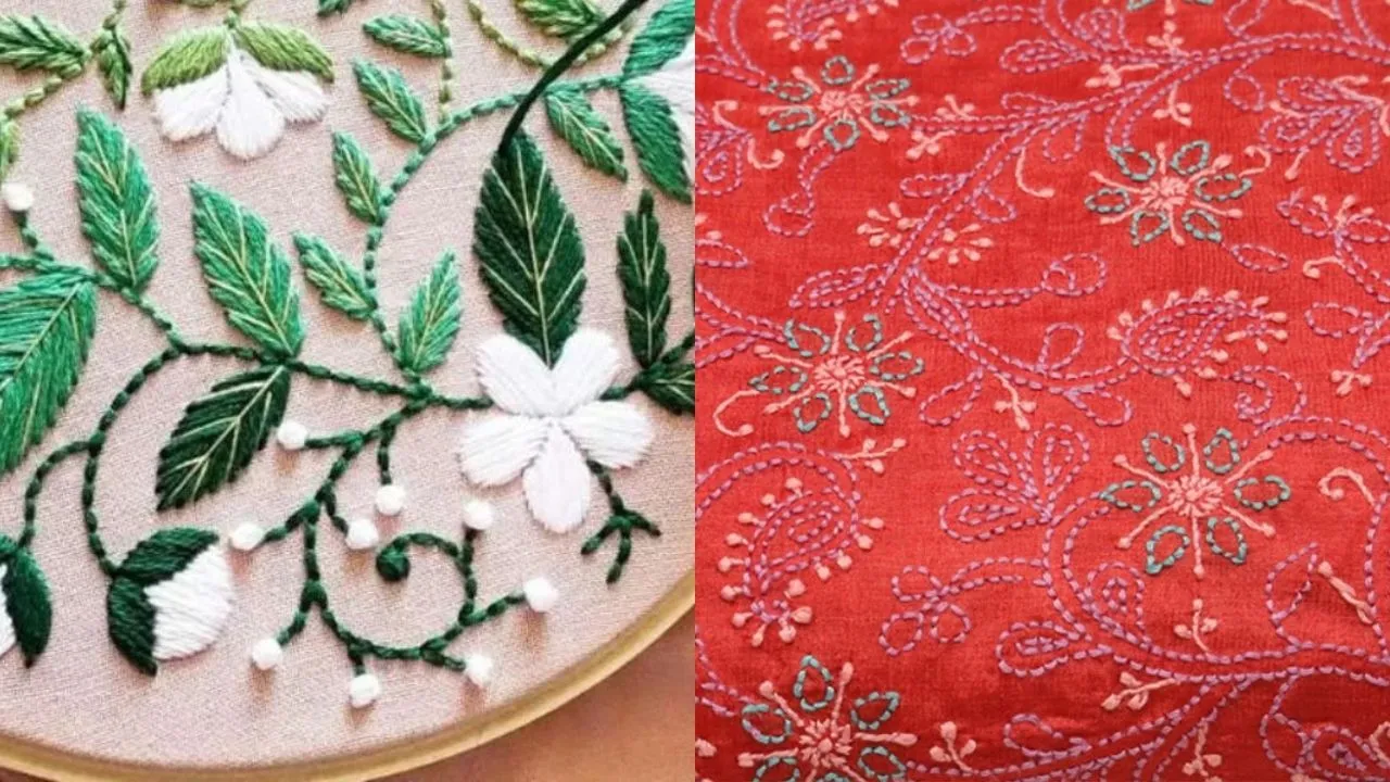 Chikankari embroidery