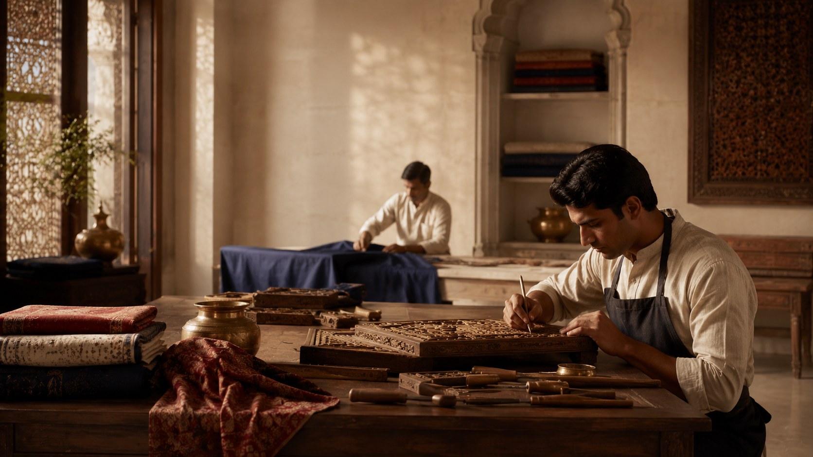 Indian artisan workshop