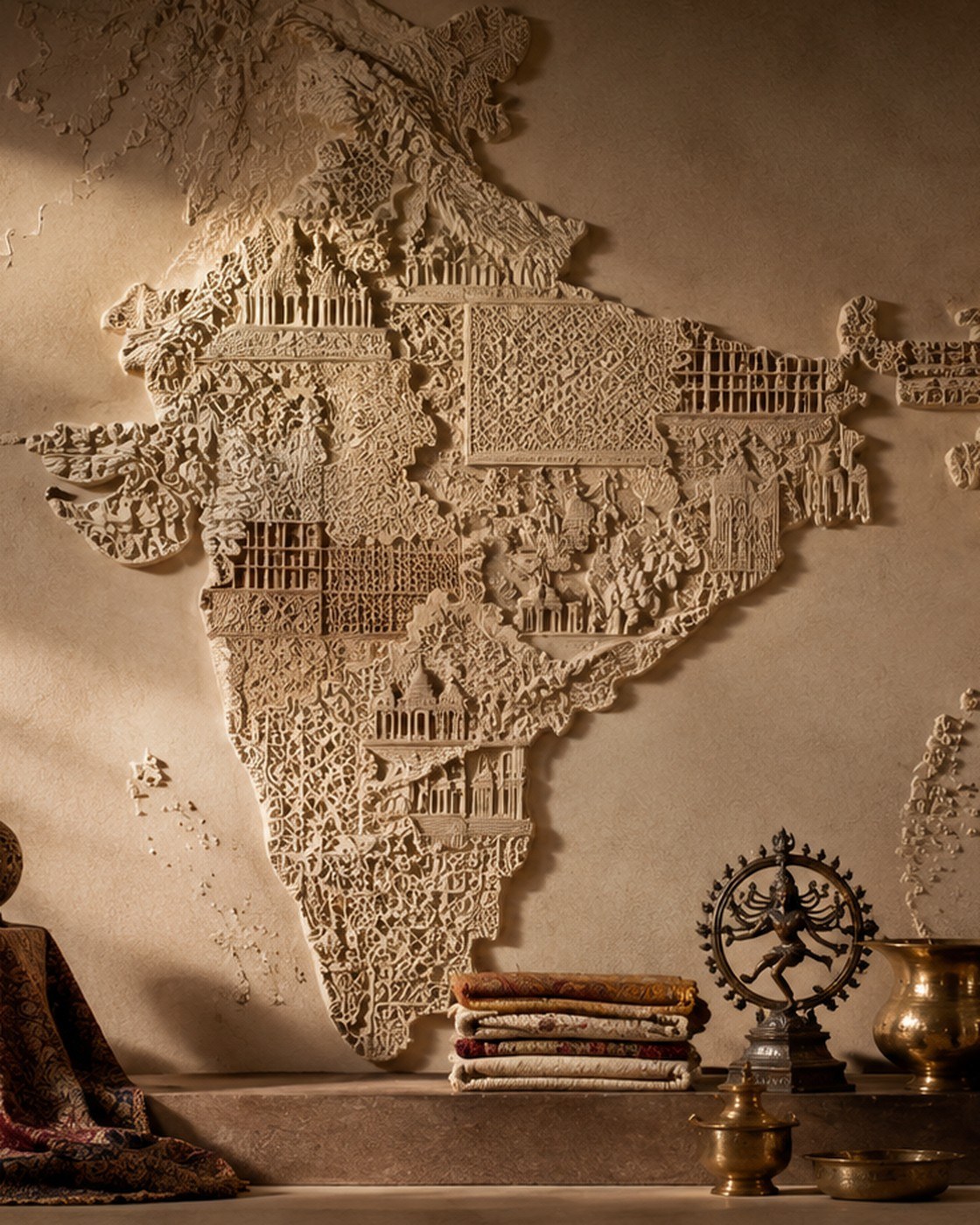 Architectural relief map of India